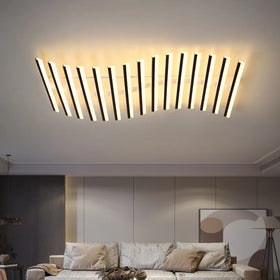 Nordic Art Line LED Ceiling Chandelier – Acrylic Fishbone Design Modern Ceiling Lamp