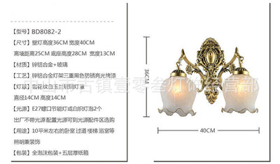 European Petal Wall Lamp – Elegant Gold Single-Head Wall Light for Bedroom, Living Room, and Corridor