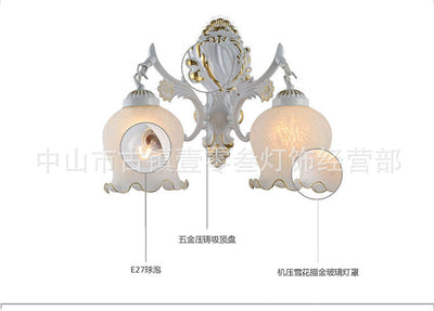 European Petal Wall Lamp – Elegant Gold Single-Head Wall Light for Bedroom, Living Room, and Corridor