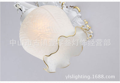 European Petal Wall Lamp – Elegant Gold Single-Head Wall Light for Bedroom, Living Room, and Corridor