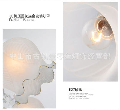 European Petal Wall Lamp – Elegant Gold Single-Head Wall Light for Bedroom, Living Room, and Corridor