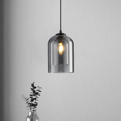 Modern Hanging Loft Glass Lustre Pendant Light: Industrial Decor Lights Fixtures for Kitchen, Restaurant, Chandeliers Lamp