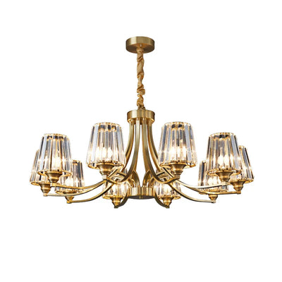 Luxury Postmodern Crystal Chandelier: Elevates Living, Dining, and Bedrooms with American Copper Pendant Light Fixture