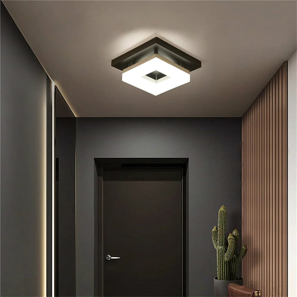 Modern Square LED Ceiling Light - Stylish Lighting Fixture for Aisle, Hallway, Balcony, Staircases