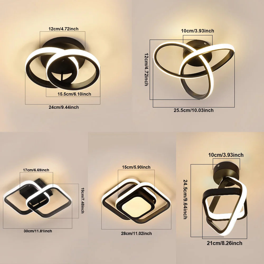 Modern LED Aisle Ceiling Light: Home Indoor Lighting for Hallways, Balconies, Bedrooms, Living Rooms, Dining Rooms, and Offices