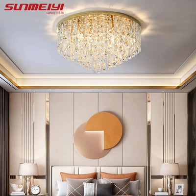 Modern LED Crystal Ceiling Lights For Bedroom Corridor Kitchen Nordic Ceiling Lamp Gold Industrial Living room Light plafonnier