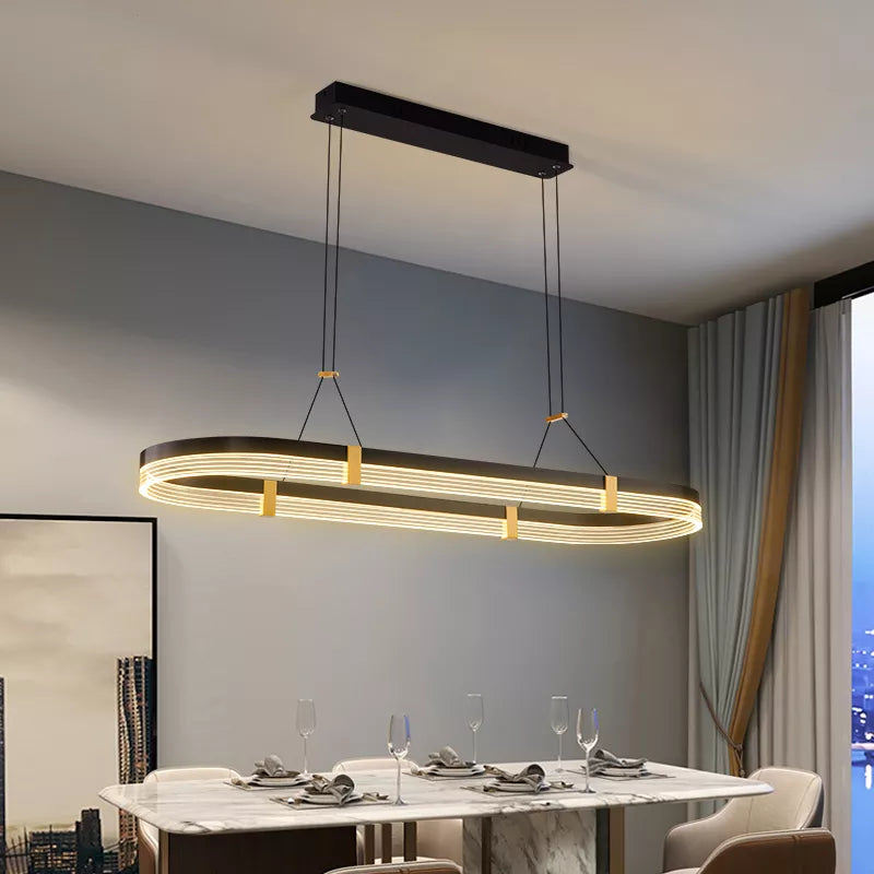 Creative Designer Art Lamp: Modern Minimalist Chandelier Perfect for Dining Rooms, Bars, and Long Kitchen Tables