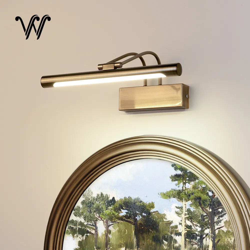 Modern LED Wall Lamp 8W 30cm Black Copper Bathroom Mirror Light Fixture