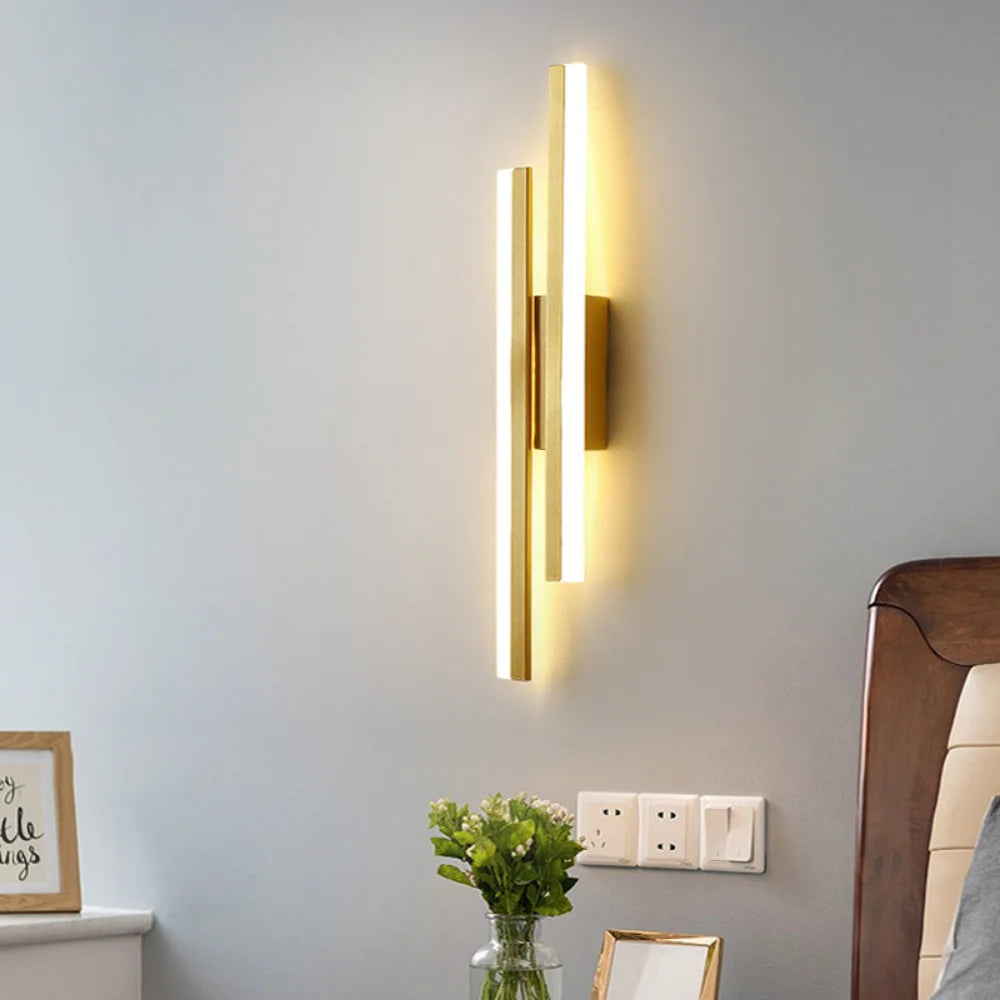 Line Strip LED Wall Light Nordic Minimalist Stylish Modern Bedroom Wall Lamp for TV Background