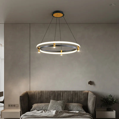 Contemporary LED Ceiling Chandelier for Living, Dining, and Bedroom Spaces with Nordic Designer Pendant Lights