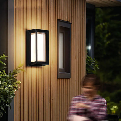 Modern LED Outdoor Wall Lamp with Motion Sensor - Waterproof Porch Light