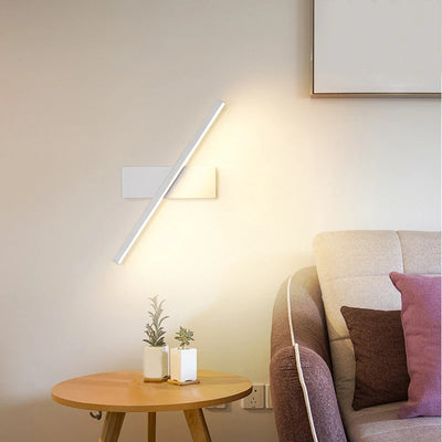 Nordic Minimalist LED Wall Lamp: Modern Bedroom & Living Room Lighting Solution with Rotating Design