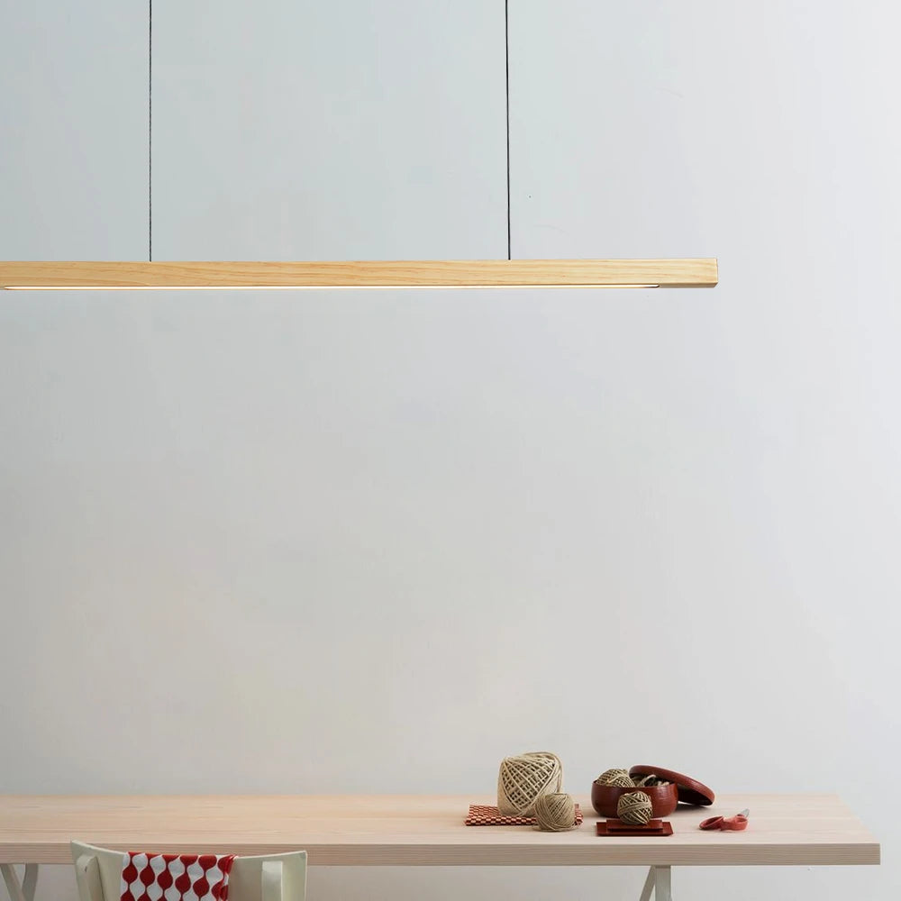 Modern Wooden Pendant Lights - Suitable for Kitchen Islands, Dining Rooms, Living Rooms, and Offices