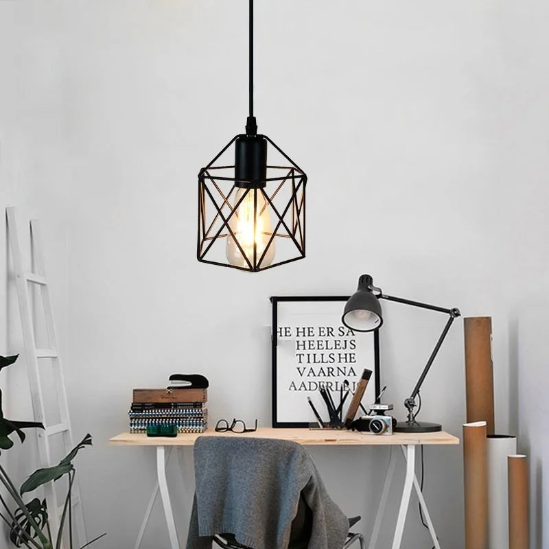 Contemporary Nordic Industrial Chandelier Pendant Light for Kitchen Island & Living Room