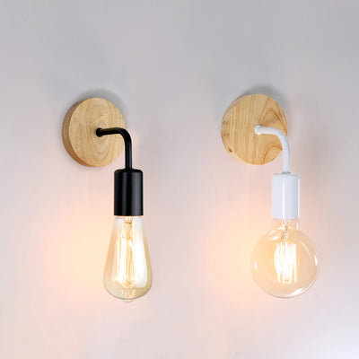 Vintage Wood Wall Lamp: Industrial Fixture Sconce Wall Lights Dining Room, and Bedroom