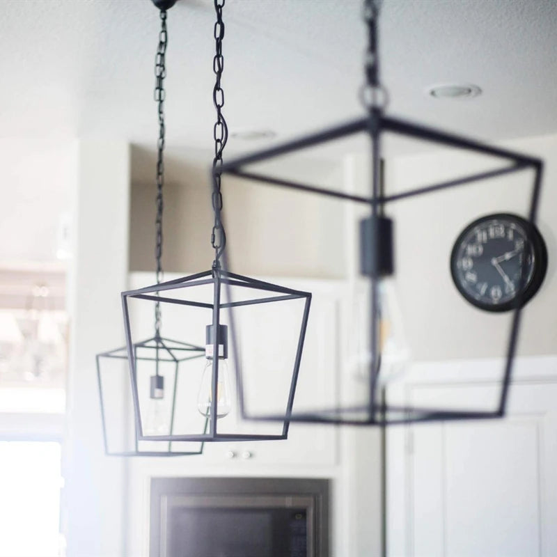 Vintage Industrial Pendant Lights - Black Loft Hanging Lamp Light Fixtures for Home Decoration, Kitchen Island