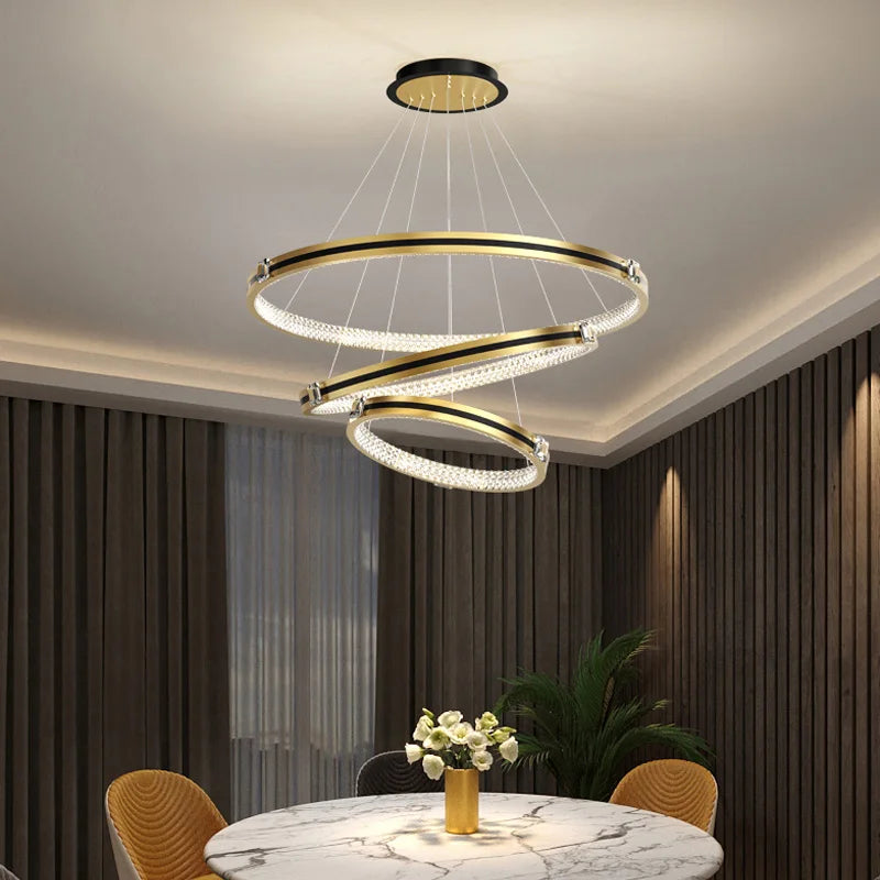 Modern Crystal Chandelier: Luxury Ambiance for Dining Rooms & Grand Spaces