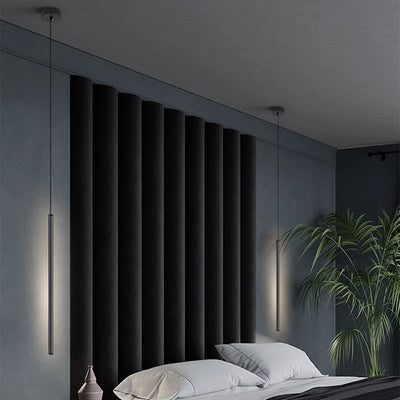 Nordic LED Pendant Light: Minimalist Design with Creative Lines, Perfect for Home Bedroom, Dining Area