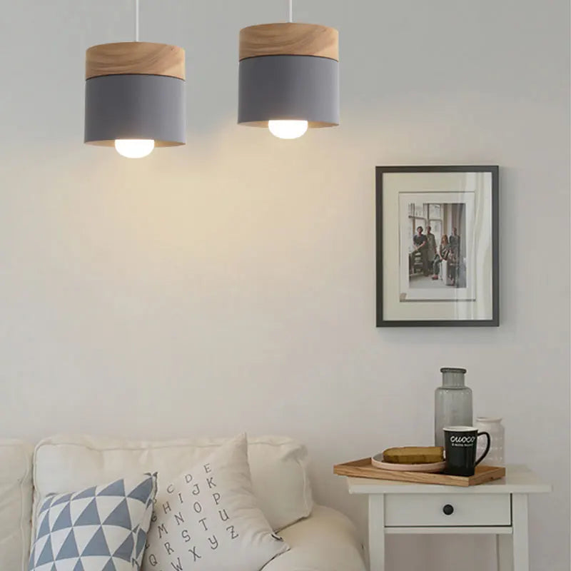 Nordic Simplicity LED E27 Pendant Light – Modern Macaron Hanging Lamp for Home Decor