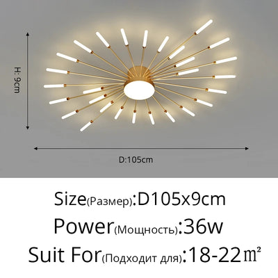 QIYIMEI Modern LED Ceiling Light for Bedroom, Hall, and Living Room