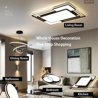 Smart LED Ceiling Light for Living Room Bedroom Kitchen Bathroom Dining Room - Modern Home Lighting Voice Control Remote Control