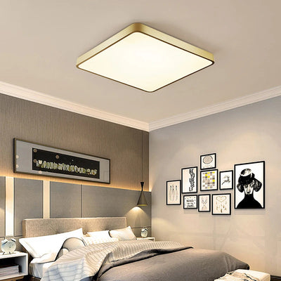LED Modern Iron Acryl Round Ceiling Light for Foyer - Gold/Silver for Living Room and Bedroom