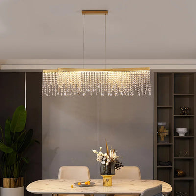 Modern Crystal LED Chandelier Foyer Diningroom Hotel Hall Bedroom Hanglamp Cord Pendant Adjustable Home Decoration Lighting