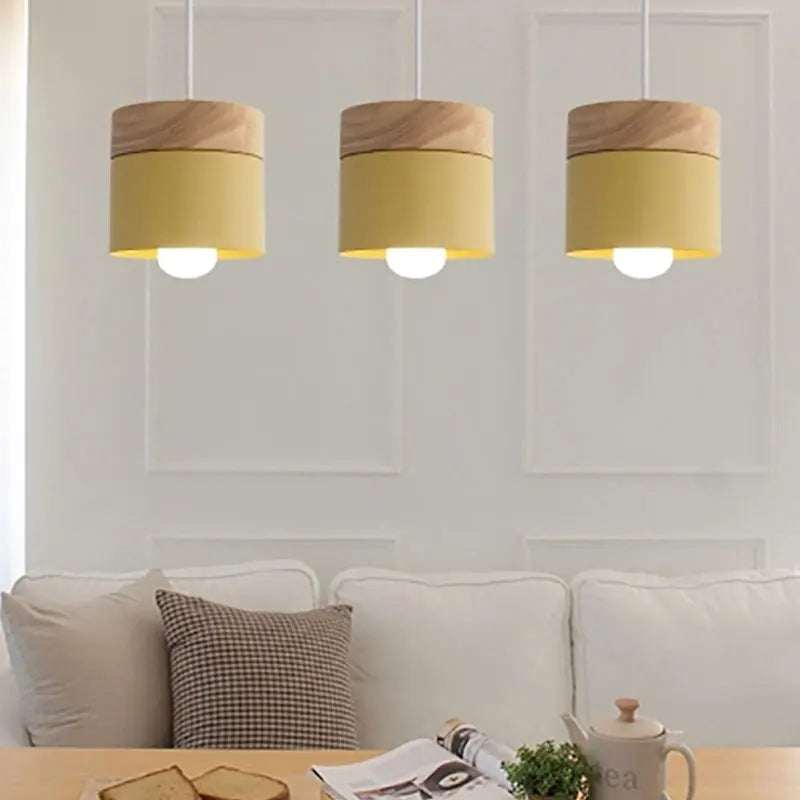 Nordic Simplicity LED E27 Pendant Light – Modern Macaron Hanging Lamp for Home Decor