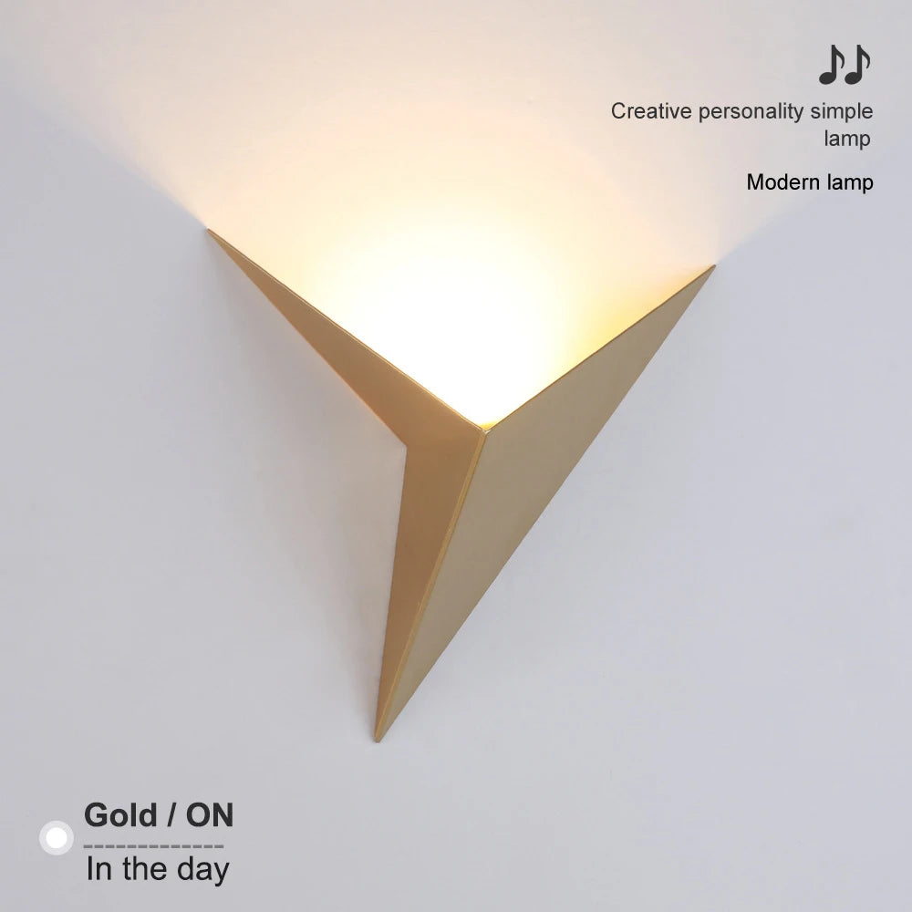 Modern Minimalist Triangle Shape LED Wall Lamps Nordic Style Indoor Wall Lamps for Living Room Lights