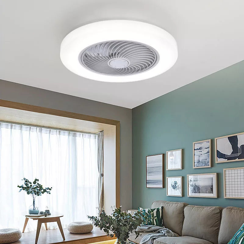 Smart Ceiling Fan with LED Lights: Remote Control Bedroom Decor Ventilator Lamp