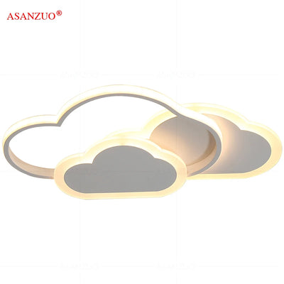 Modern LED Cloud Ceiling Lamp for Children's Room - Dimmable Lighting Fixtures