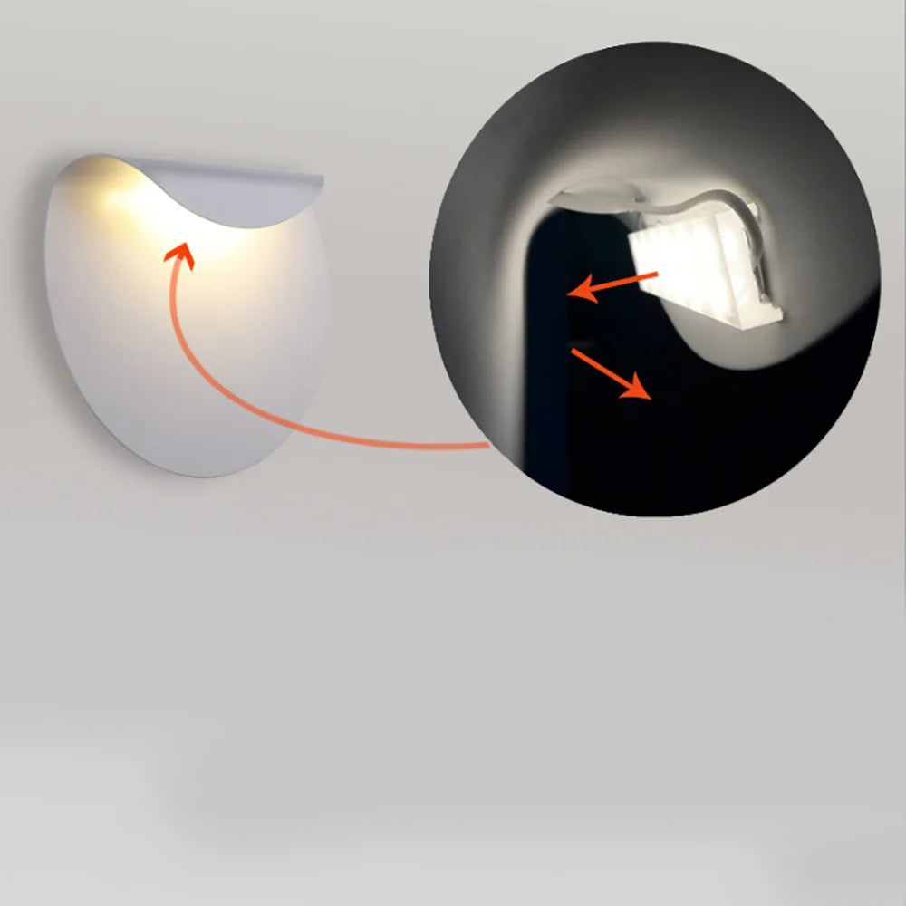 SANDIY Wall Lamp – White Creative Light Modern Simple Fashion Personality Minimalist Bedroom Bedside Corridor Living Room Sconce