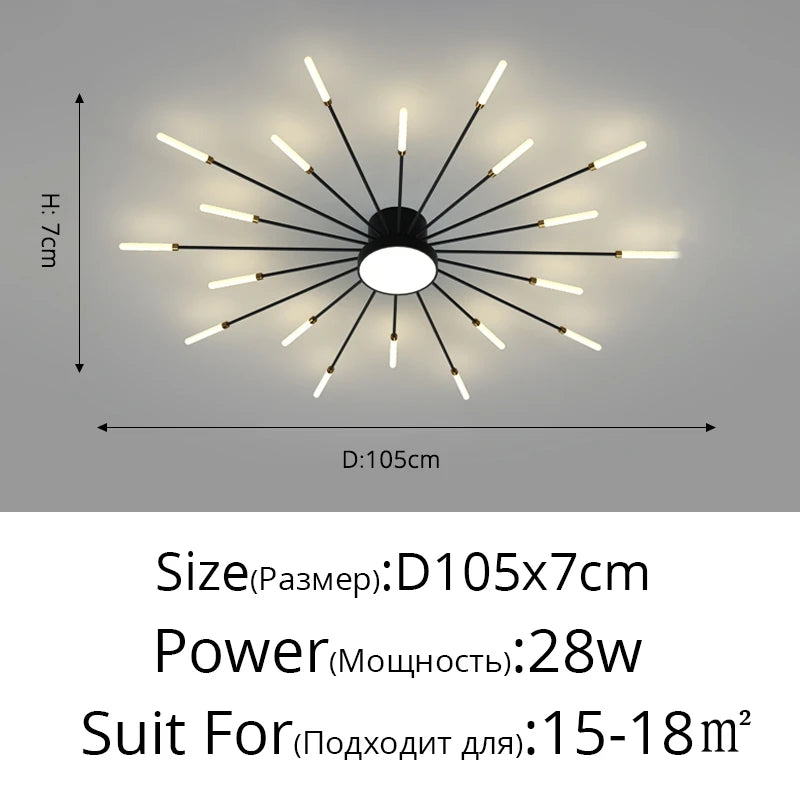 QIYIMEI Modern LED Ceiling Light for Bedroom, Hall, and Living Room