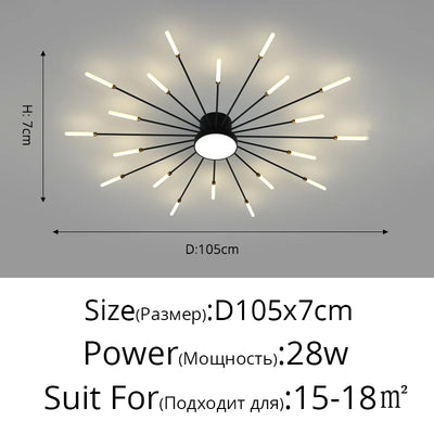 QIYIMEI Modern LED Ceiling Light for Bedroom, Hall, and Living Room