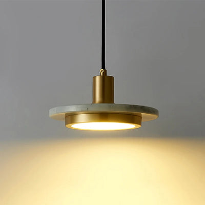 Luxurious LED Marble Pendant Lights: Postmodern Elegance for Dining and Bedroom Decor