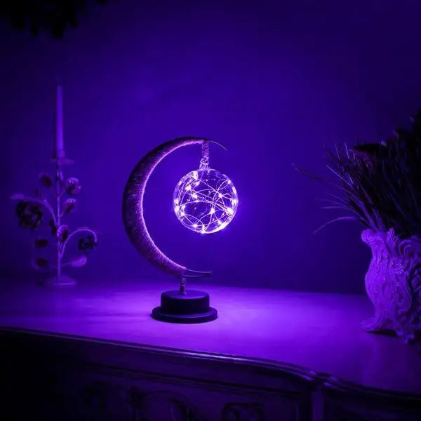 Customizable 3D LED Moon Sepak Takraw Night Lamp – Christmas Decoration Bedside Night Light