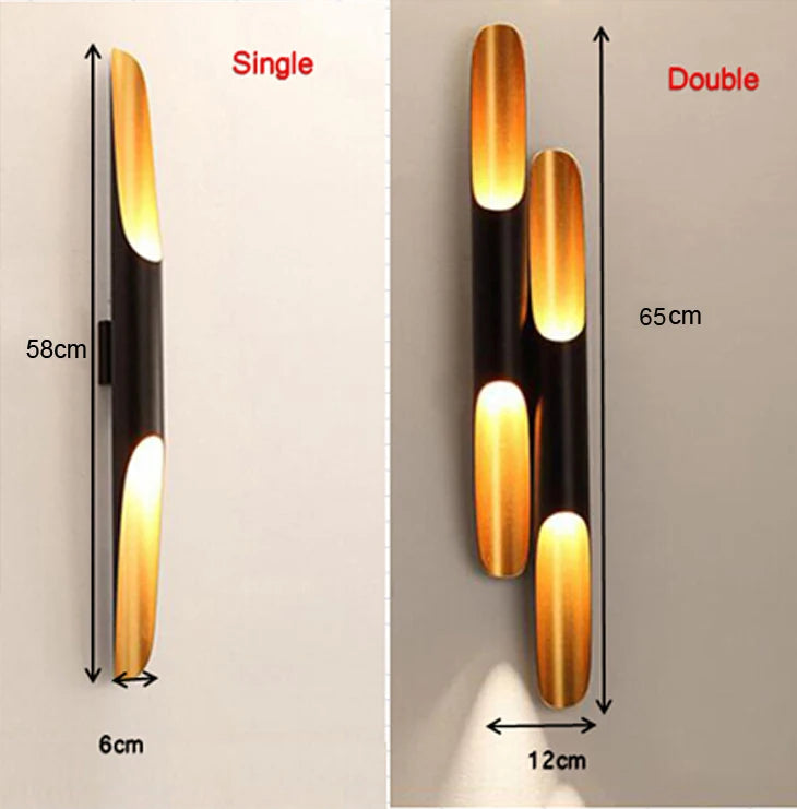 Industrial Retro Aluminum Tube Wall Lamps - Modern Style for Dining, Living, Bedroom, and More