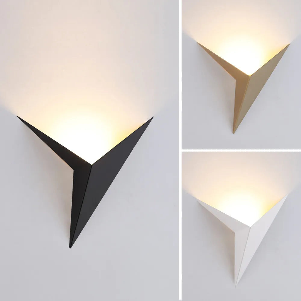 Modern Minimalist Triangle Shape LED Wall Lamps Nordic Style Indoor Wall Lamps for Living Room Lights