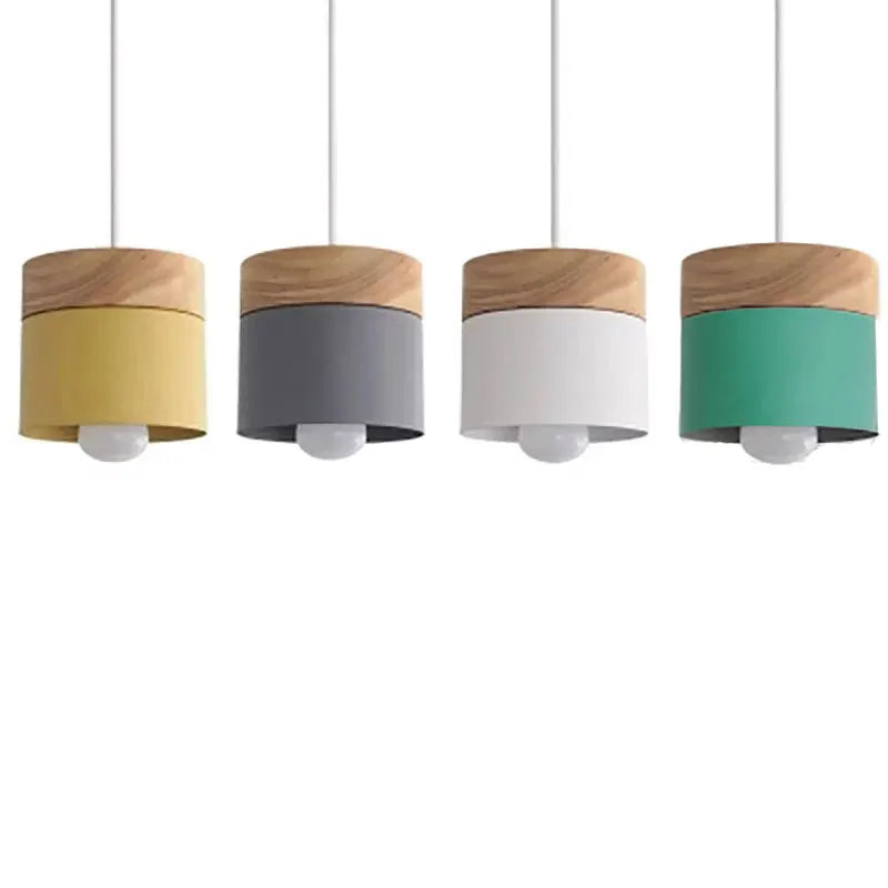 Nordic Simplicity LED E27 Pendant Light – Modern Macaron Hanging Lamp for Home Decor