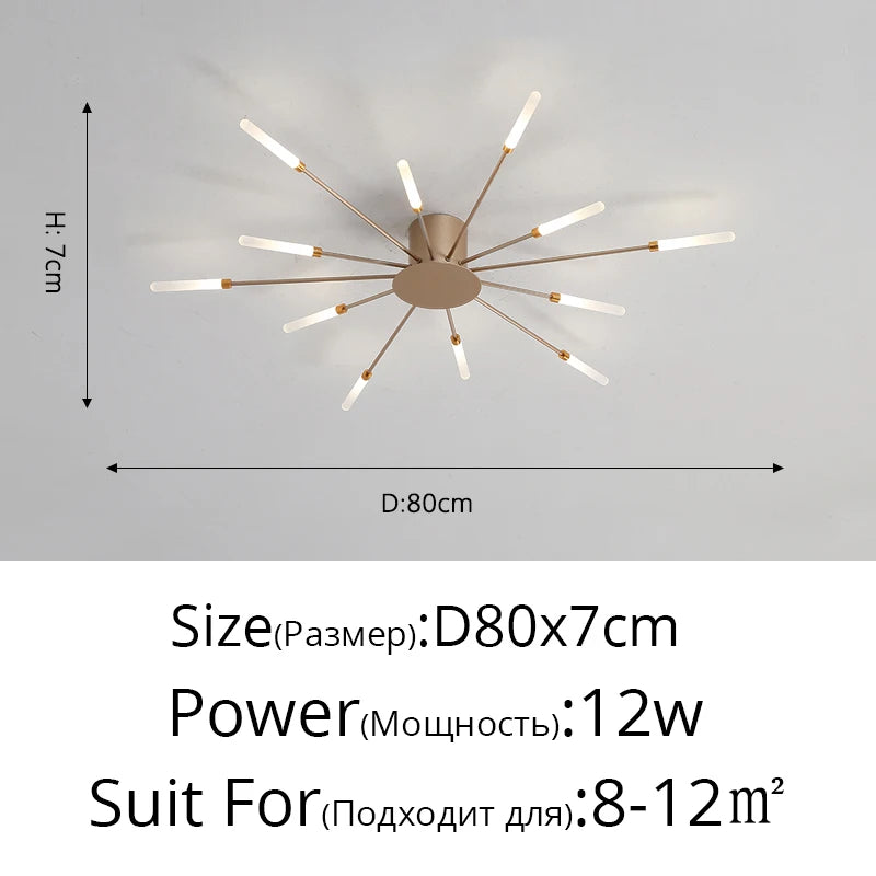 QIYIMEI Modern LED Ceiling Light for Bedroom, Hall, and Living Room