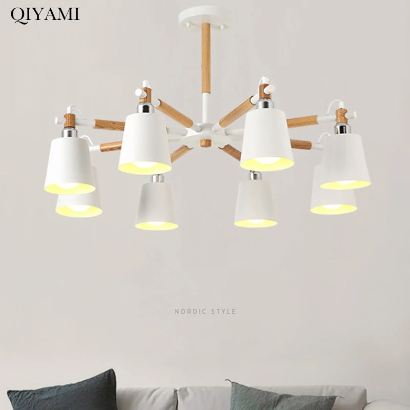 Versatile Lighting: Modern Nordic Wooden Chandelier Lights for Any Decor Style