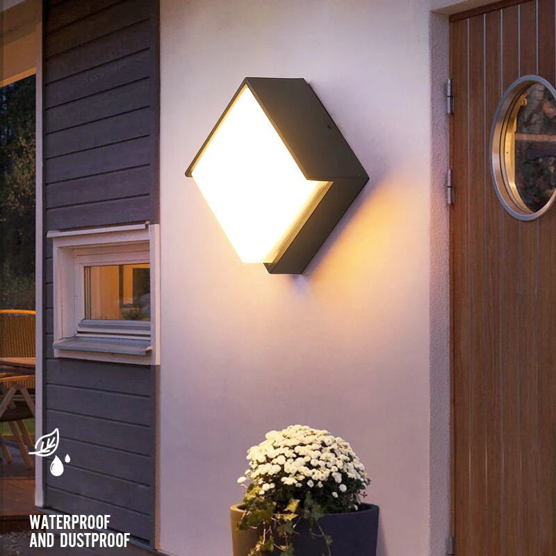 LED Outdoor Waterproof Wall Lamp with Radar Motion Sensor - Modern Porch Light for Garden Outdoor Lighting