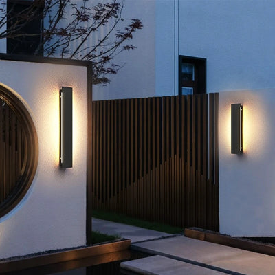 Modern Stainless Steel Wall Lamp with Remote Control - IP65 Outdoor Balcony and Garden Lighting