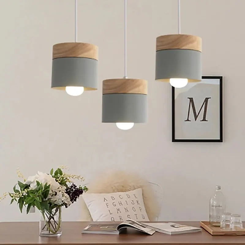 Nordic Simplicity LED E27 Pendant Light – Modern Macaron Hanging Lamp for Home Decor