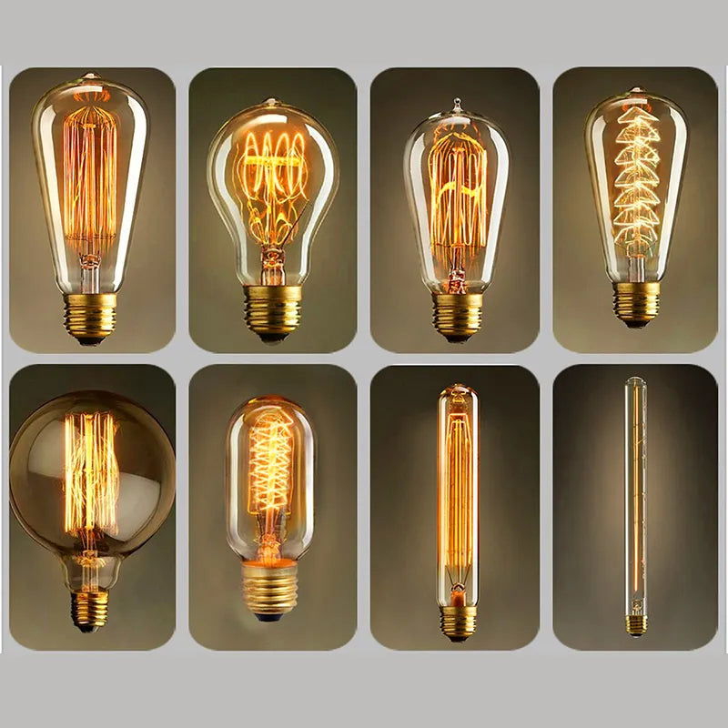 Dimmable Edison Light Bulb (40W, E27 Base) - Vintage Style Filament Bulb for Retro Lighting Vintage Edison Lamp Retro Light