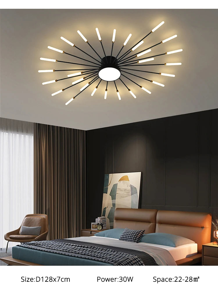 QIYIMEI Modern LED Ceiling Light for Bedroom, Hall, and Living Room