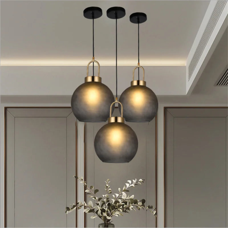 Modern Nordic Glass Ball Pendant Lights for Dining Room and Kitchen Lighting