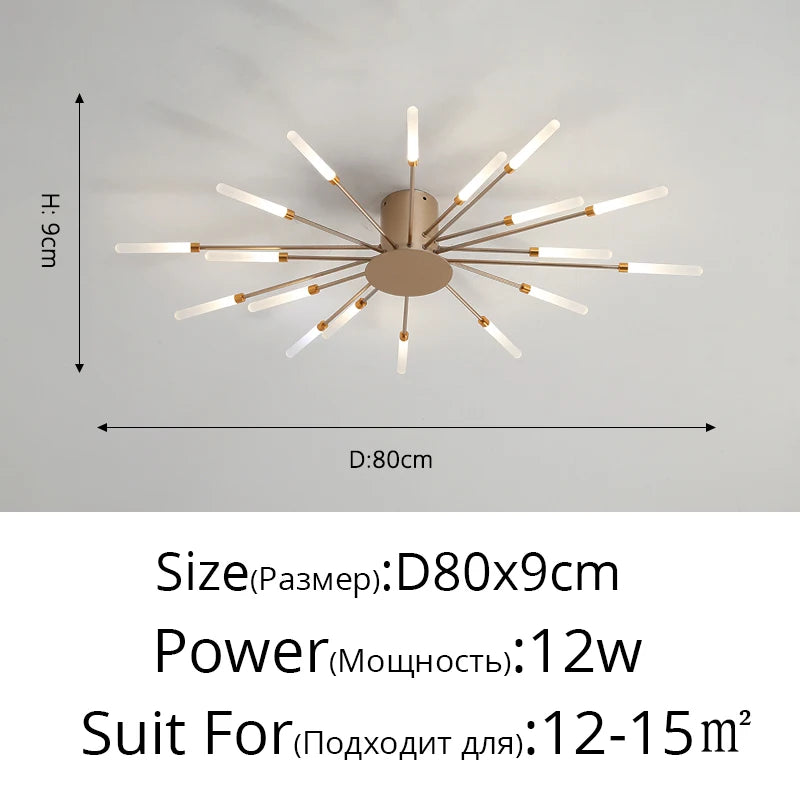 QIYIMEI Modern LED Ceiling Light for Bedroom, Hall, and Living Room