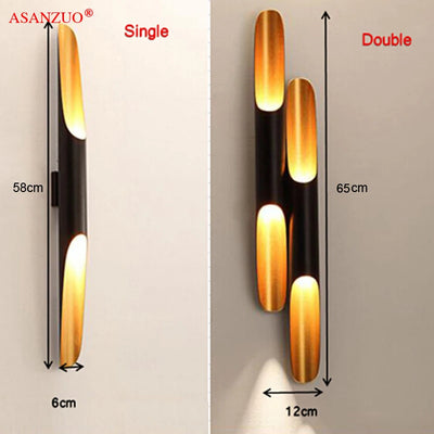 Industrial Retro Aluminum Tube Wall Lamps - Modern Style for Dining, Living, Bedroom, and More