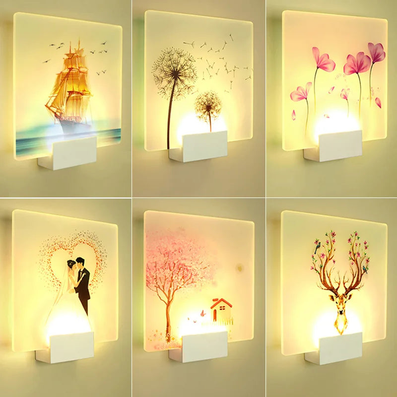 Artpad Acrylic Bedside LED Wall Lamp